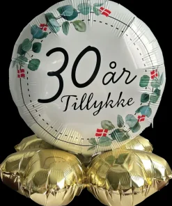 Folieballon på fod Ø35 - 30 år