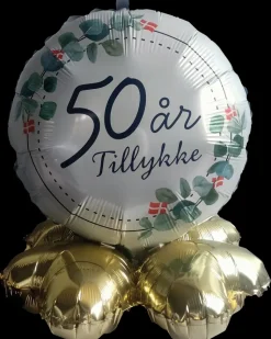Folieballon på fod Ø35 - 50 år