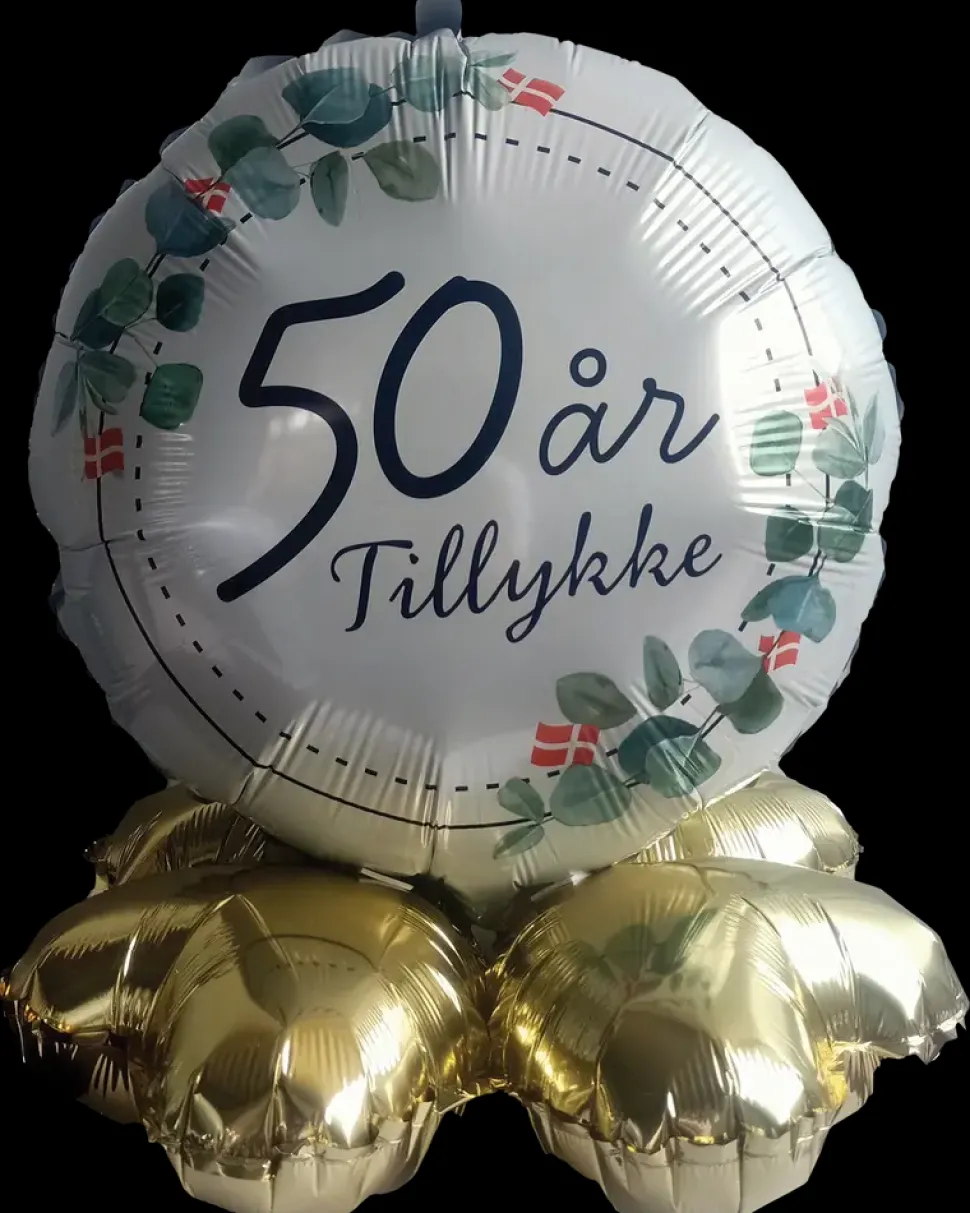 Folieballon på fod Ø35 - 50 år