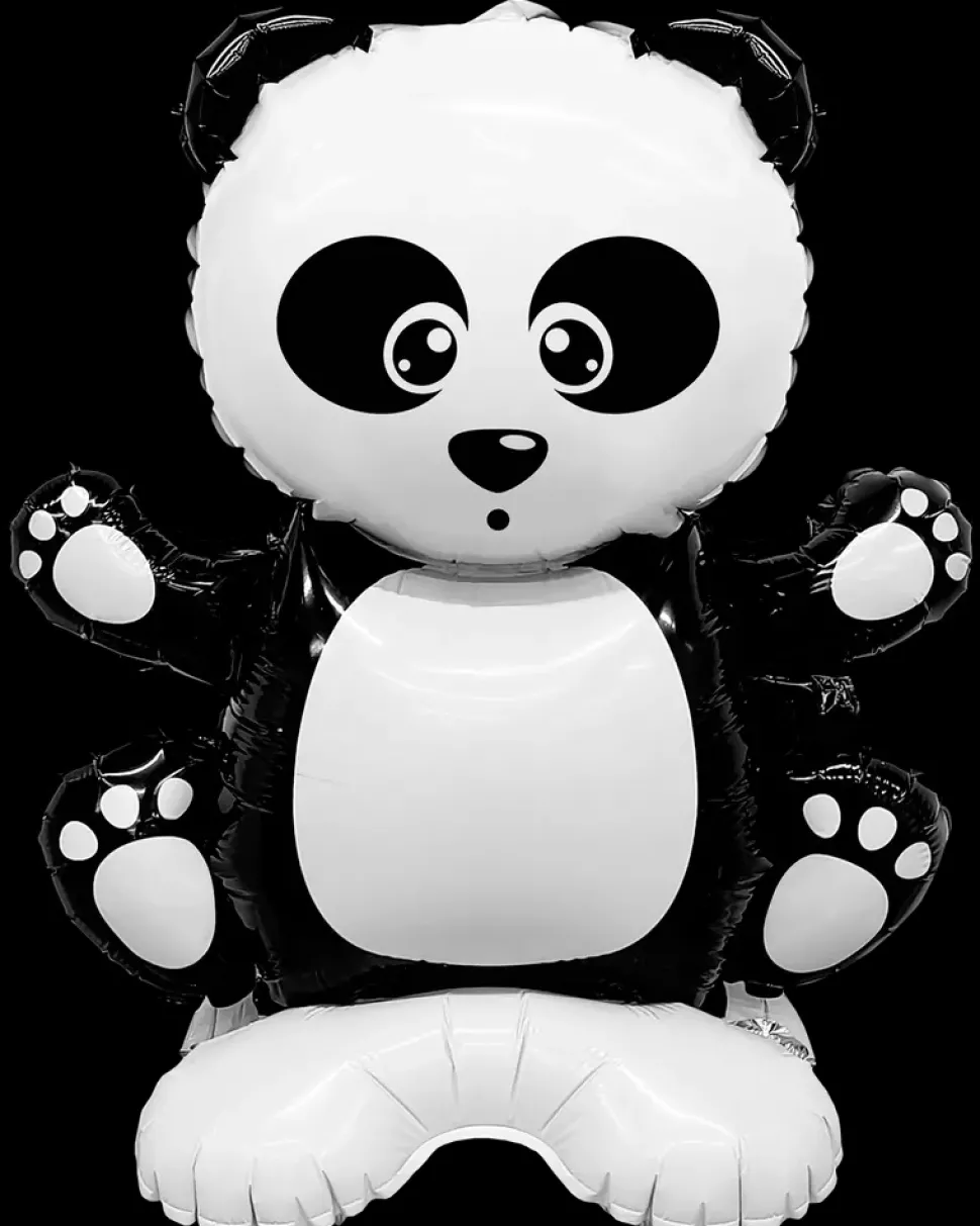 Folieballon på fod 40 cm - Mini panda