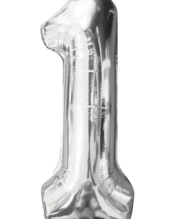 Folieballon Sølv 86 cm - Nr 1