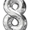 Folieballon Sølv 86 cm - Nr 8