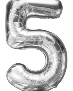 Folieballon Sølv 86 cm - Nr 5