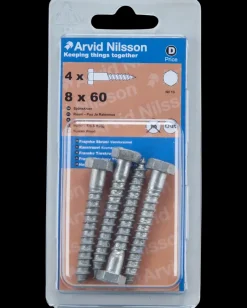 Fransk skrue 8 x 60 mm 4-pak