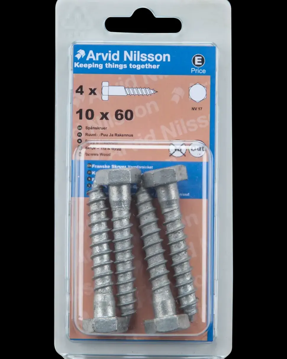 Fransk skrue 10 x 60 mm 4-pak