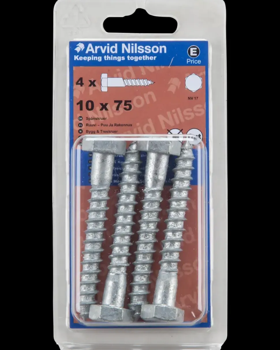 Fransk skrue 10 x 75 mm 4-pak