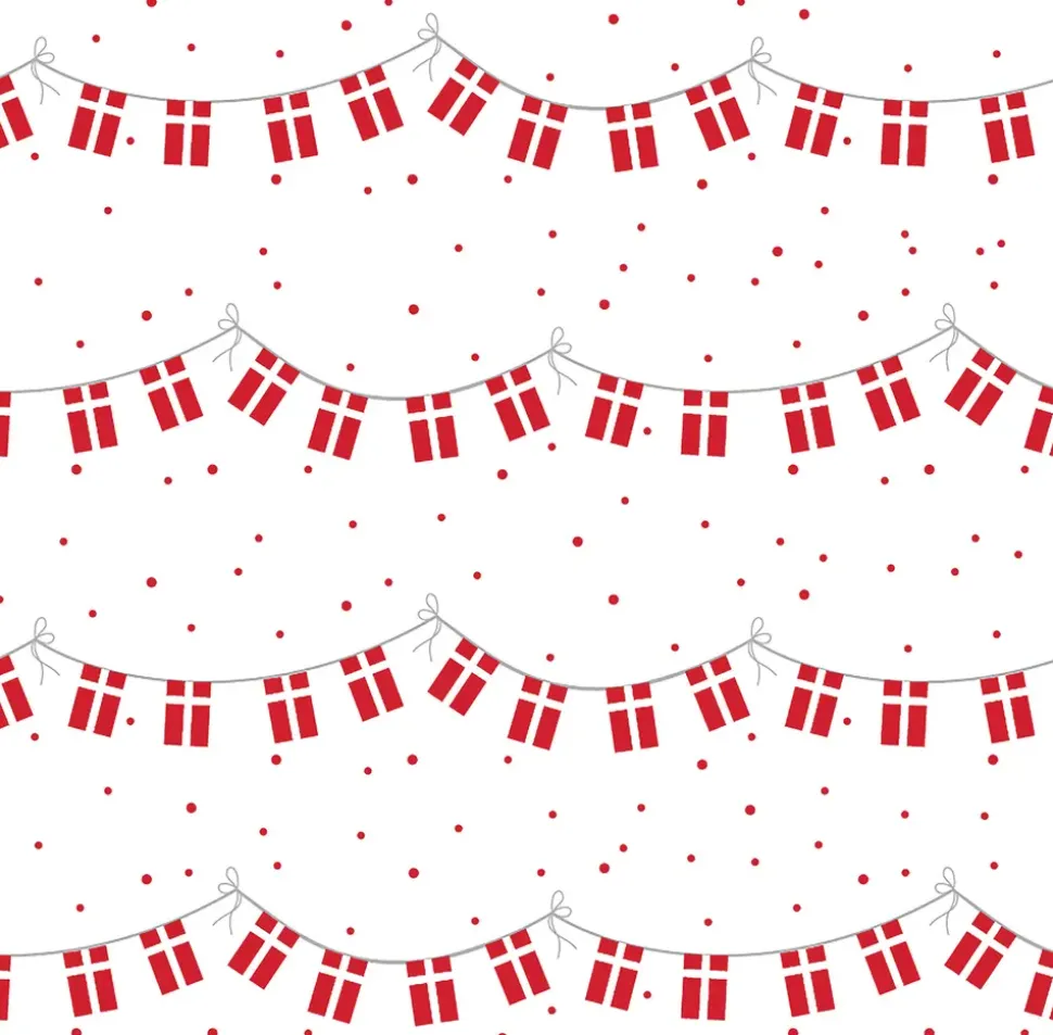 Gavepapir med flag 3 meter