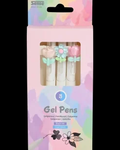 Gelpenne med blomster - 3 stk