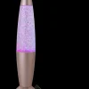 Glitterlampe med farveskift H. 35 cm