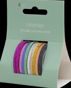 Glittertape 10-pak - Assorteret design