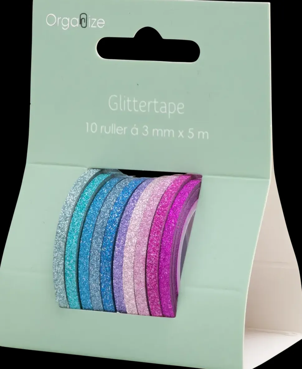 Glittertape 10-pak - Assorteret design