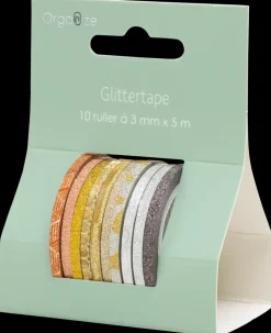 Glittertape 10-pak - Assorteret design