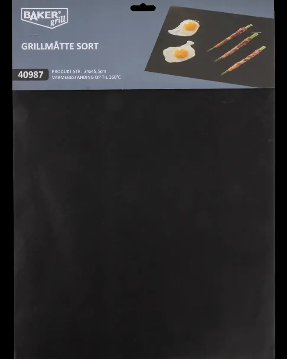 Grillmåtte sort 34 x 45,5 cm