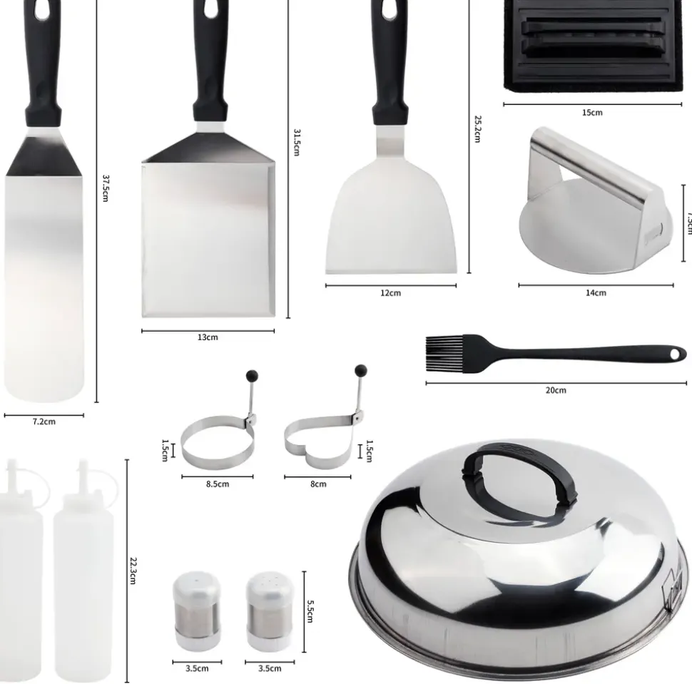 Grilltilbehørssæt med 13 dele