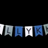 Guirlande Tillykke - Blå og grøn