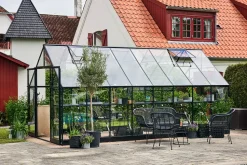 Halls Drivhus Qube+ 816 + hærdet glas - sort