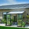 Halls Drivhus Qube Lean-to 68 hærdet glas - sort
