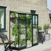 Halls Drivhus Qube Lean-to 26 hærdet glas - sort