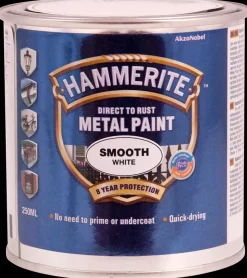 Hammerite Glat Hvid - 250 ml