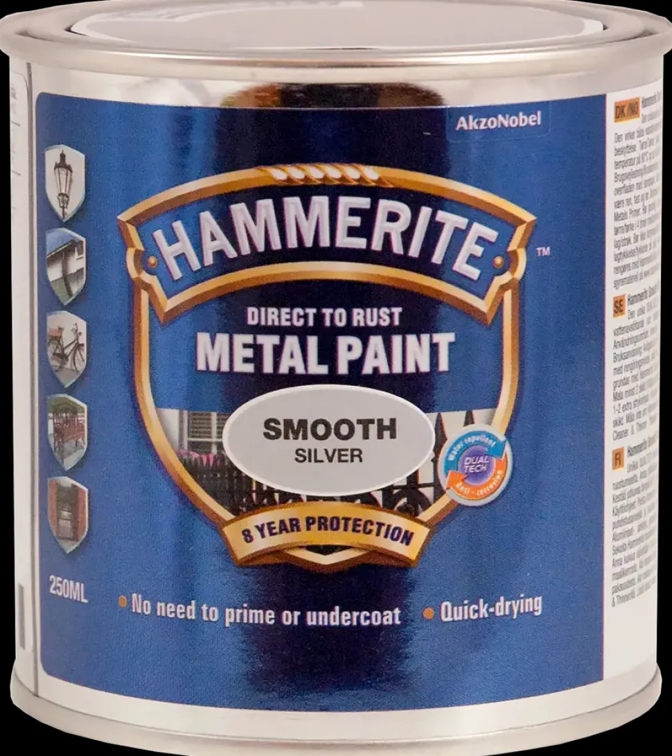 Hammerite Glat Sølv - 250 ml
