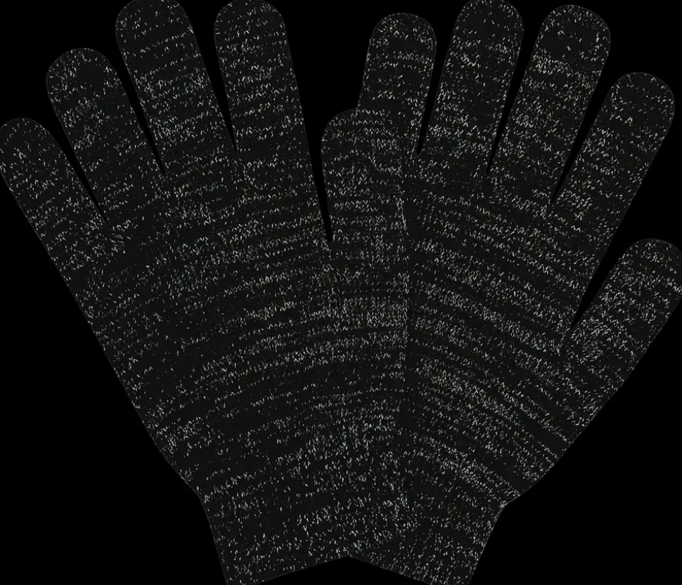 Handsker Lurex sort - One size