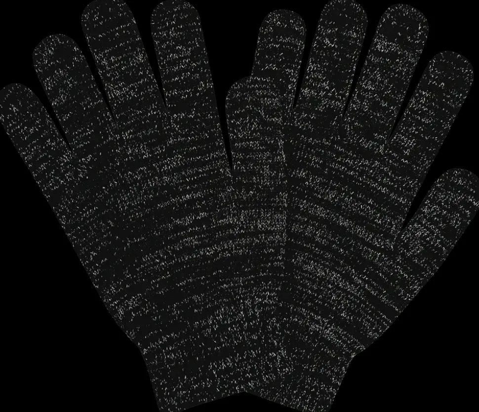 Handsker Lurex sort - One size