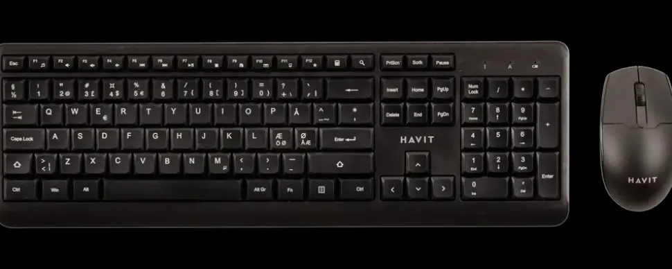 HAVIT Tastatur og mus Wireless KB268GCM