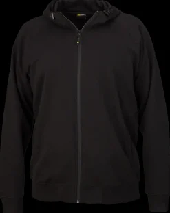 Hoodie med lynlås - Sort