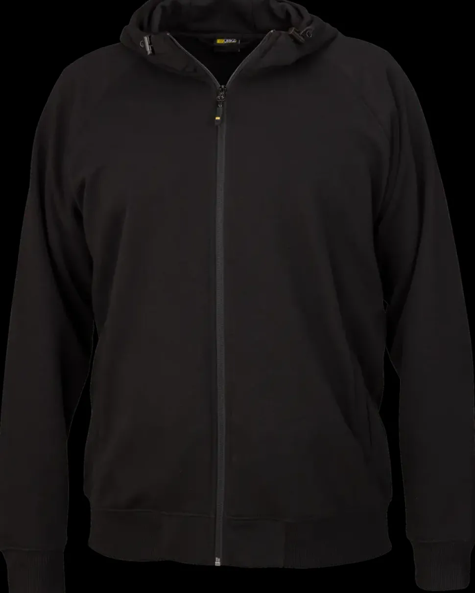 Hoodie med lynlås - Sort