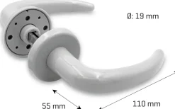 jasa Dørgreb plast 19 mm - grå