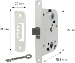 jasa Låsekasse 150 mm - hvid