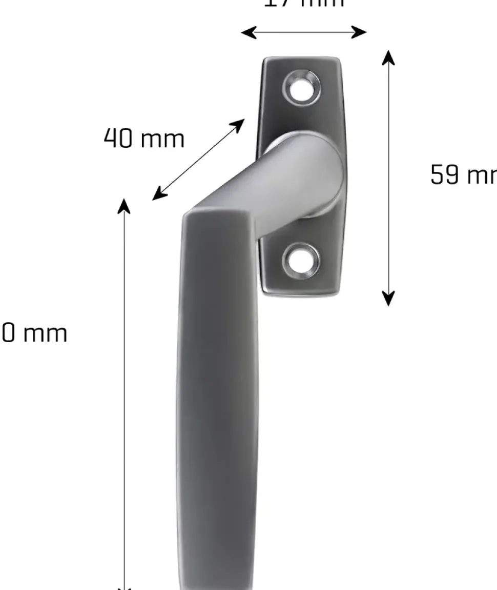 jasa Paskvilgreb 43 mm matkrom - venstre