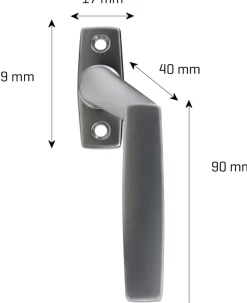 jasa Paskvilgreb 43 mm matkrom - højre