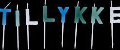 Kagelys Tillykke - Blå, hvid og grøn