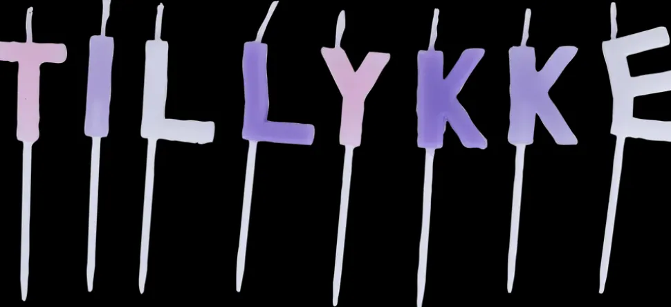 Kagelys Tillykke - Lilla, hvid og Lyserød