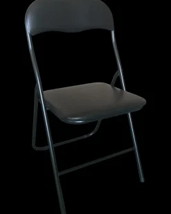 Klapstol PVC-sæde - sort
