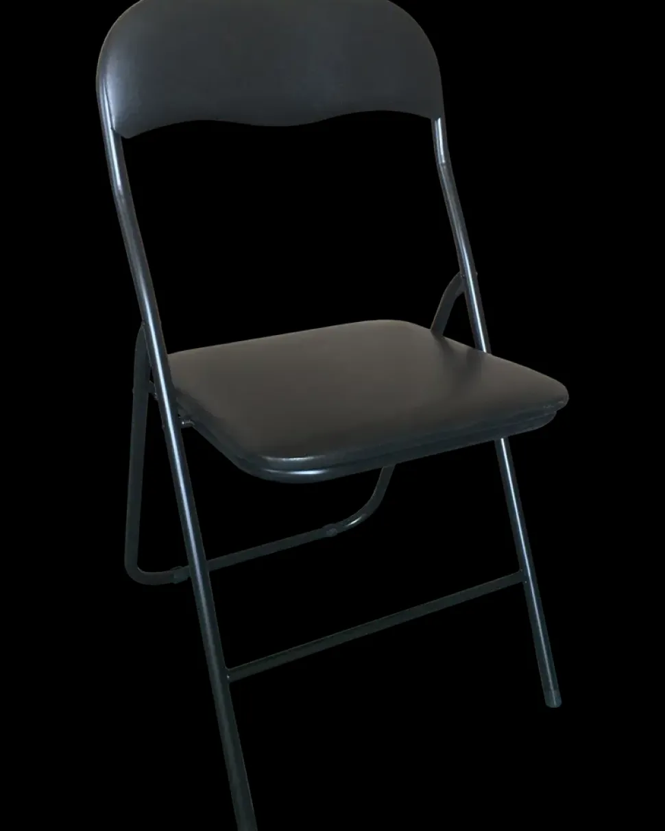 Klapstol PVC-sæde - sort