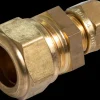Kompressions kobling lige 15 x 10 mm - messing