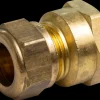 Kompressions muffe 15 mm x 3/4" - messing