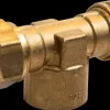 Kompressions T-stykke 15 mm x 1/2" - messing