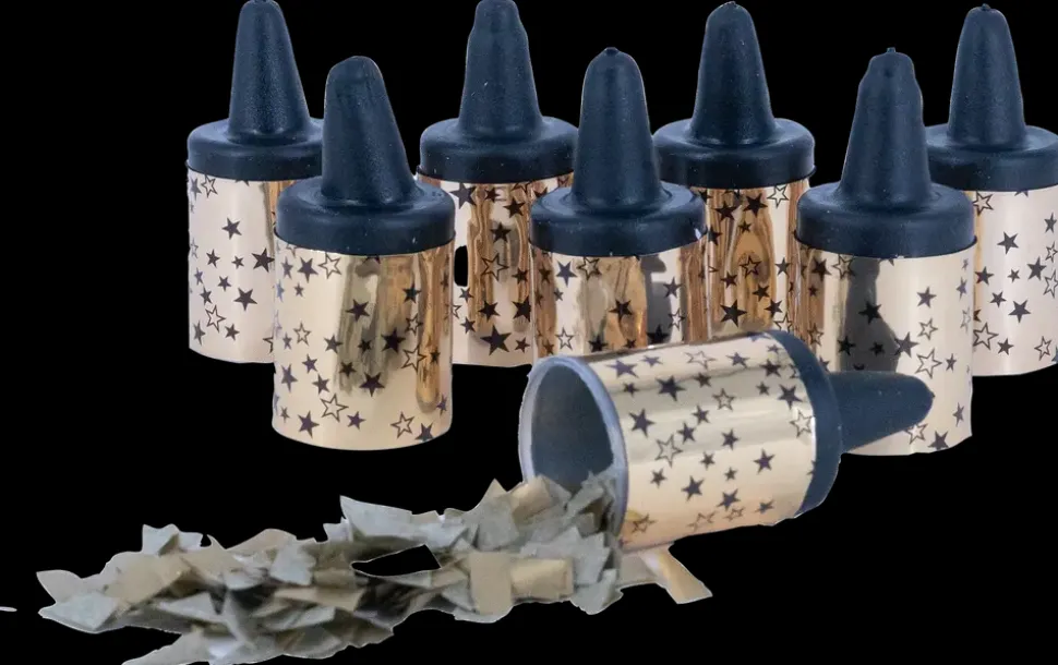 Konfetti pop guld - 8 stk