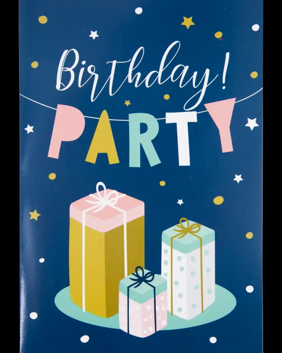 Kort med kuvert 11x17 cm - birthday party