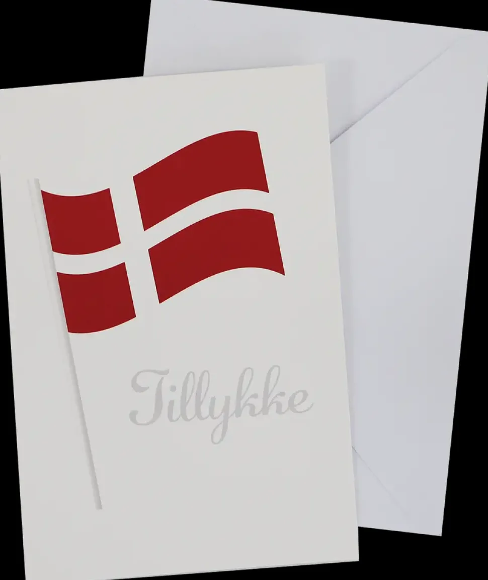 Kort med kuvert 11x17 cm - flag
