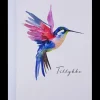 Kort med kuvert 11x17 cm - kolibri