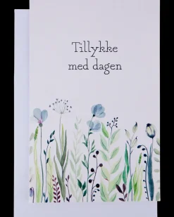 Kort med kuvert 11x17 cm - markblomst