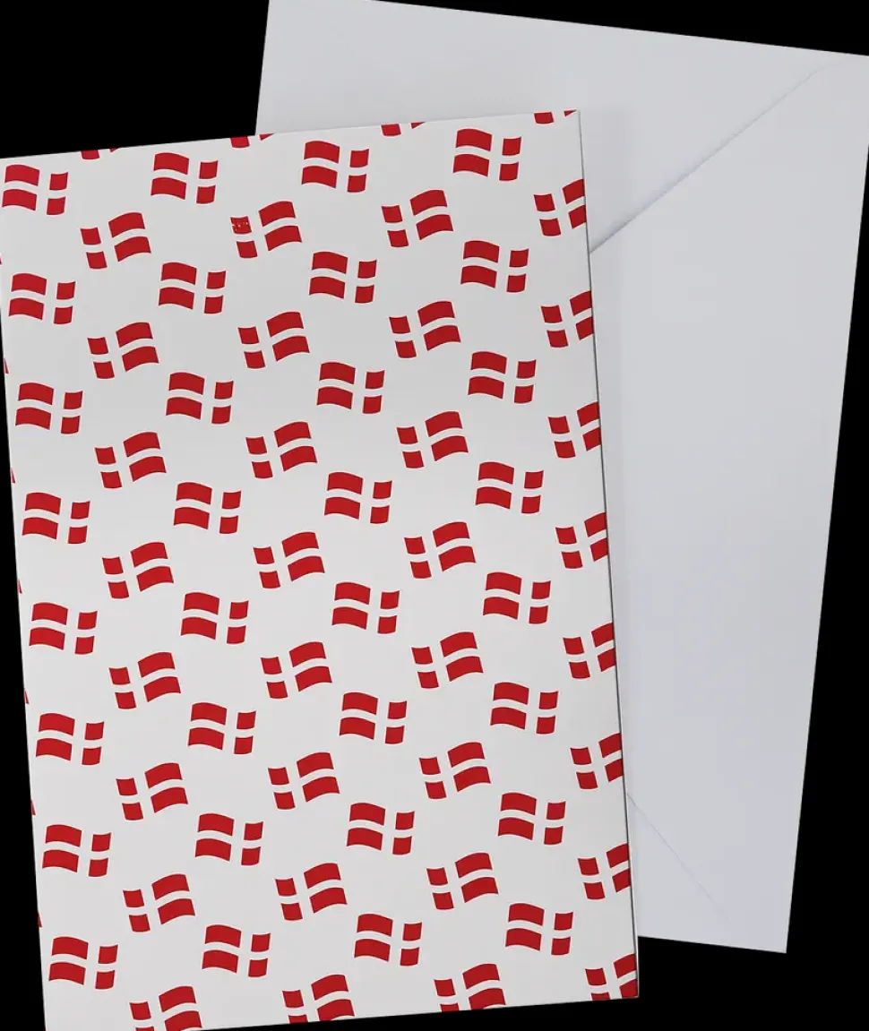 Kort med kuvert 11x17 cm - små flag
