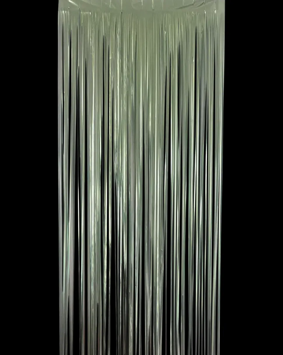 Lametta gardin 250 cm - Mat grøn