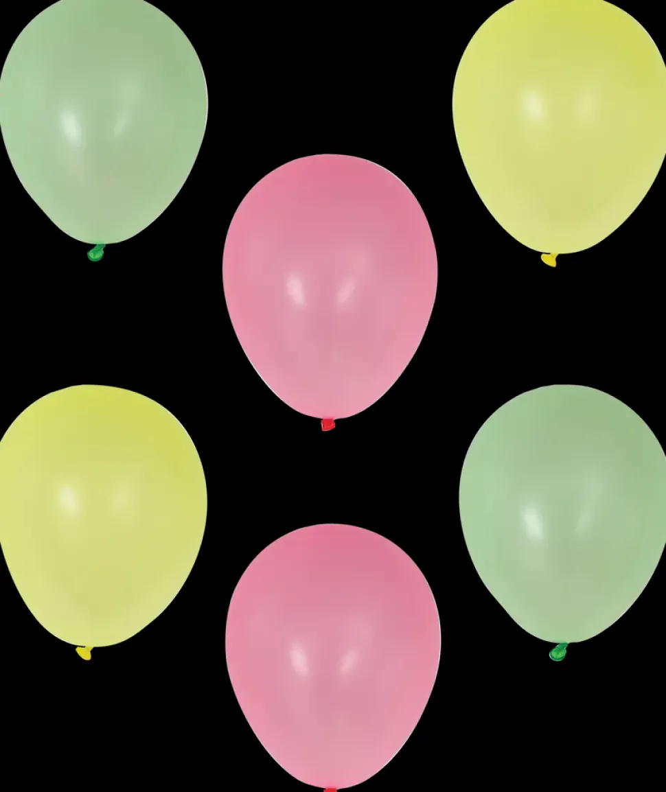 Latexballon 30 cm Neonfarver - 6-pak