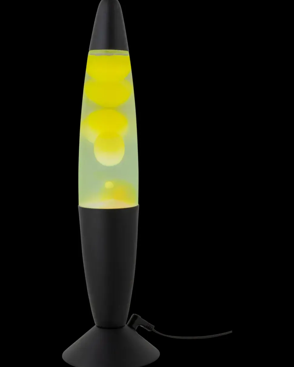 Lavalampe H. 34 cm - klar/gul