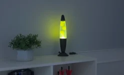 Lavalampe H. 34 cm - klar/gul